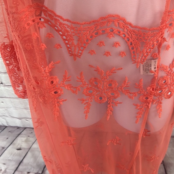 Haute Monde Coral open cardigan kimono size small - Picture 6 of 11